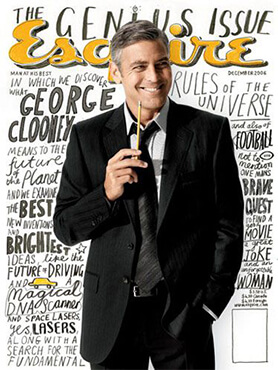 Inspiration of lettering Esquire cover